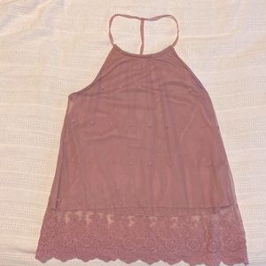 Mauve lace tank top 🫶🏻